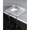 Kingston Brass 30X22 Marble Vanity Top W/ Brass Feet Combo, Marble/ Chrome KVPB3030MBSQ1 - alternate 4